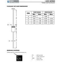 STMicroelectronics 1.5KE10 TVS - Diodes Dimensions_1 STMicroelectronics 1.5KE10 TVS - Diodes Dimensions_1