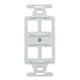 HellermannTyton-FP106MF4-FW-Keystone - Faceplates, Frames