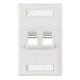 HellermannTyton-FP45DUAL-W-Keystone - Faceplates, Frames