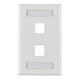 HellermannTyton-FPIDUAL-W-Keystone - Faceplates, Frames