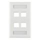 HellermannTyton-FPIHQUAD-W-Keystone - Faceplates, Frames