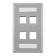 HellermannTyton-FPIQUAD-GRY-Keystone - Faceplates, Frames