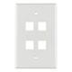 HellermannTyton-FPMQUAD-W-Keystone - Faceplates, Frames