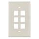 HellermannTyton-FPMSIX-FW-Keystone - Faceplates, Frames