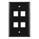 HellermannTyton-FPQUAD-BK-Keystone - Faceplates, Frames
