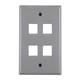 HellermannTyton-FPQUAD-GRY-Keystone - Faceplates, Frames
