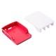 Raspberry Pi-RASPBERRY PI 4 CASE RED/WHITE-Evaluation, Development Board Enclosures